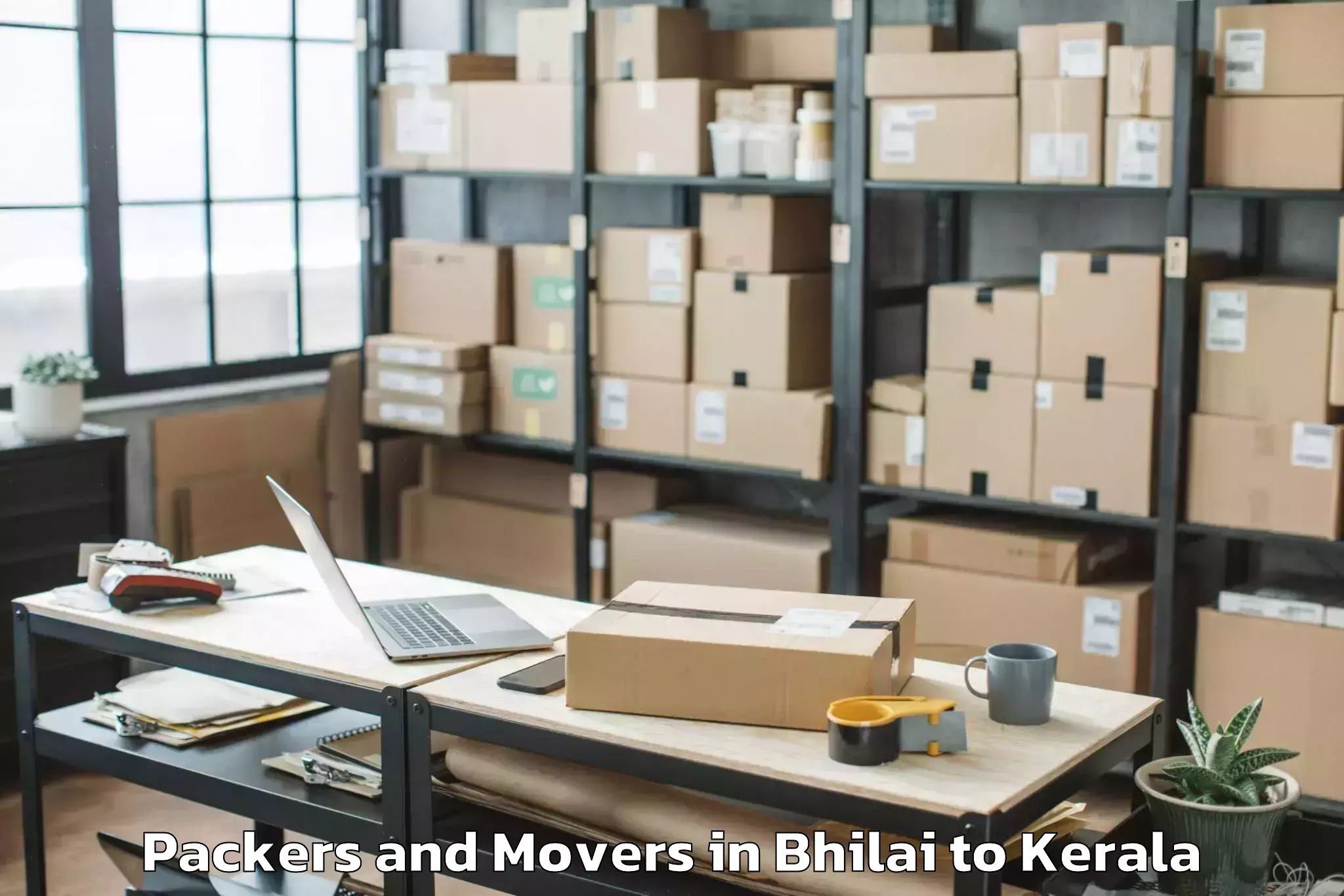 Reliable Bhilai to Piravam Packers And Movers